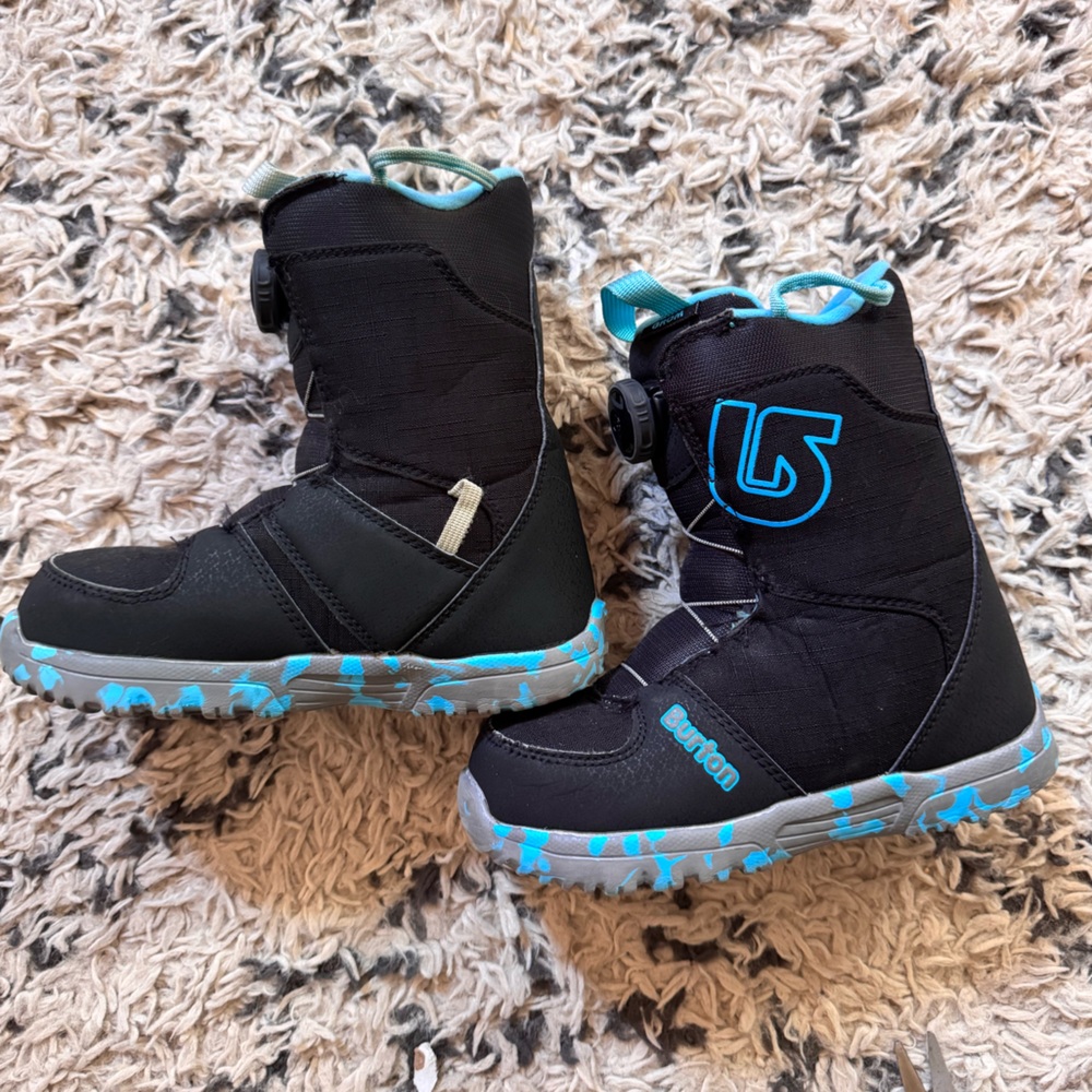 Burton Kids Black and Blue Boots